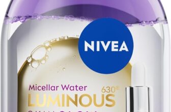 NIVEA LUMINOUS630 Skin Glow Serum Infused Micellar Water (400ml), Makeup Remover For Waterproof Makeup, Serum-Infused Face Cleanser For Glowing Skin, Exfoliates And Evens Complexion