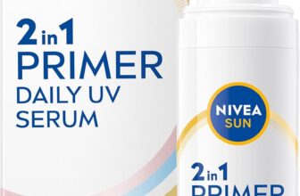NIVEA SUN UV 2in1 Primer Daily UV Serum SPF50 (30ml), Frangrance-Free Sunscreen with High SPF, Ideal as Makeup Base, Moisturising Formula with Hyaluron, No White Cast