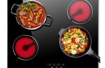 NOXTON Ceramic Hob, Built-in 4 Zone Electric Hob Cooker 60cm