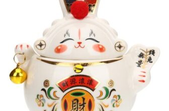 NUOBESTY Ceramic Rabbit-Shape Tea Canister with Lid