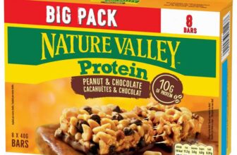 Nature Valley Protein Peanut & Chocolate Cereal Bars Big Pack 8 x 40 g x 3 (£4.04 S&S)