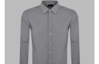 Navy Emporio Armani Logo Long Sleeved Shirt