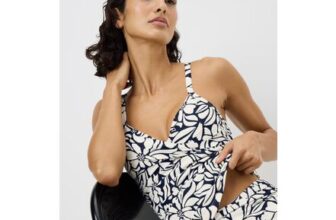 Navy Print Shapewear Tankini