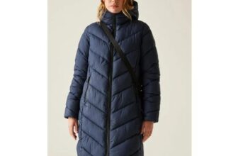 Navy Regatta Anita Hooded Water-Repellent Insulating Padded Jacket