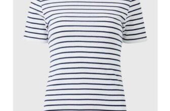 Navy Stripe Fitted T-Shirt