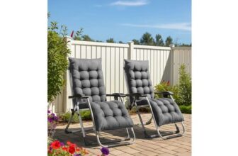 Neo Set of 2 Zero Gravity Sun Lounger with Extra Padded Cushions