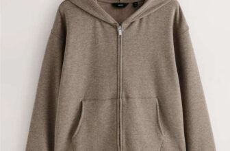 Next mens Stone Neutral Velour Lined Zip Through Hoodie – sizes XS – 4XL – free click and collect