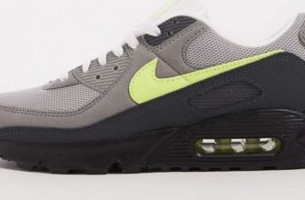 Nike Air Max 90 Womens Trainers – Sizes 3-13 – Grey/Neon Yellow – Free C&C