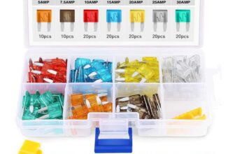 Nilight 120Pcs Blade Fuses Assortment 5, 7.5, 10, 15, 20, 25, 30 AMP Regular Mini ATM/APM Blade Fuses