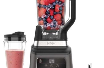 Ninja 2-in-1 Blender with 3 Automatic Programs Blend, Max Blend, Crush, and 4 Manual Settings, 2.1L Jug & 700ml Cup, 1200W – W/Voucher