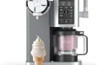 Ninja CREAMi Scoop and Swirl Soft Serve and Ice Cream Maker with 2x Tubs, 13 Functions, Makes Ice Cream, Soft Serve, Gelato, Sorbet, Milkshakes and More, Mix-In Option, Platinum Silver, NC701UK