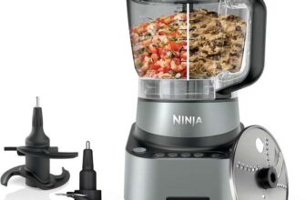 Ninja PrecisionPro 2.1L Food Processor, 4 Auto Presets and Manual Settings, Make Pizza and Bread Dough