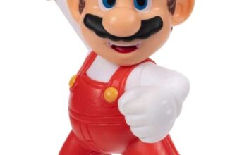 Nintendo Super Mario Action Figure Fire Mario 6cm (Instore Only, Limited Locations)