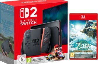 Nintendo Switch 2 256GB with Mario Kart World The Legend of Zelda: Tears of the Kingdom – Black