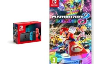 Nintendo Switch (Neon Red/Neon Blue) & Mario Kart 8 Deluxe (Switch)