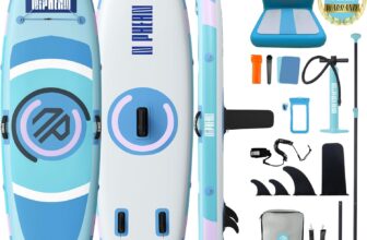 Niphean Inflatable Paddle Boards for Adults with All Accessories, 320cm Stand Up Paddle Board for All Skill Levels, SUP with 200kg Weight Capacity for 2 People, Inflatable Paddleboard with Seat