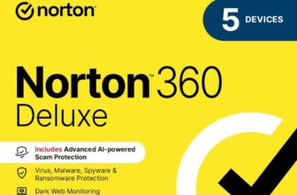 Norton 360 Deluxe 2026, Antivirus software for 5 Devices and 1-year subscription