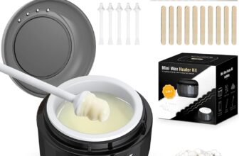 Nose Waxing Kit for Men and Women, Nose Hair Removal Wax with 100g Wax Beads, 5 Nose Ear Waxing Sticks and 10 Moustache Stencils for Home & Travel, Smart Wax Pot with USB Rapid Heating