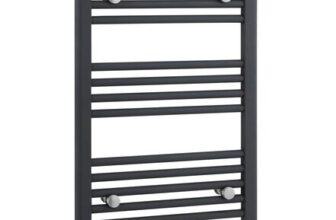 Nuie Anthracite Straight Ladder Rail 700 X 500mm