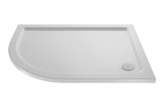 Nuie White Slip Resistant Offset Quadrant Shower Tray Left Hand 1200 X 800mm