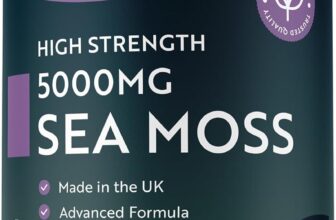 Nutravita 5000mg Sea Moss Tablets – 400 Irish Sea Moss Vegan Supplements for 6.5 Months of Supply, Contributes to Normal Energy-Yielding Metabolism, Skin & Cognitive Function (EFSA) Made in the UK