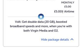 O2 sim only £5 for 10gb (volt 20gb) new and existing customers