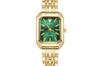 OFFCUP Womens 32mm Square Quartz Watch, Green Dial