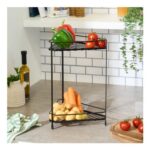 OHS 2-Tier Corner Storage Rack Black
