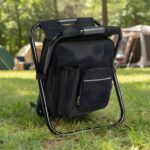 OHS 3 in 1 Camping Cooling Bag Seat Backpack – Black