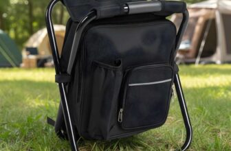 OHS 3 in 1 Camping Cooling Bag Seat Backpack – Black
