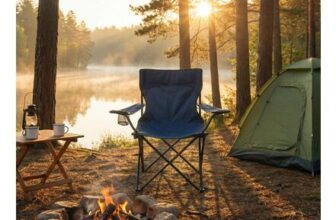 OHS Adults Foldable Camping Chair Navy