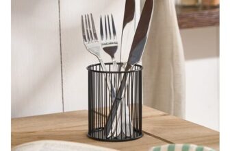OHS Black Wire Cutlery Holder