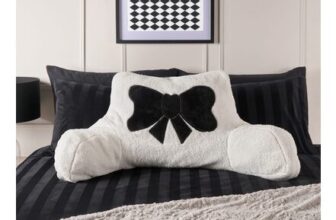 OHS Bow Embroidered Teddy Cushion