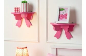 OHS Bow Shelves, Hot Pink – 2 Pack