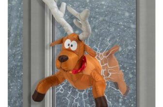 OHS Christmas Crashing Reindeer Window Decorations – Manual Activation & Noise