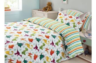 OHS Dinosaur Reversible Duvet Cover Set – Multi (From £3.50 Junior Bed)