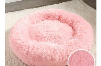 OHS Fluffy round Calming Pet Bed – Blush