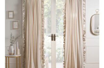 OHS Frill Voile Curtains – Beige