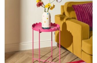 OHS Hot Pink Scallop Side Table