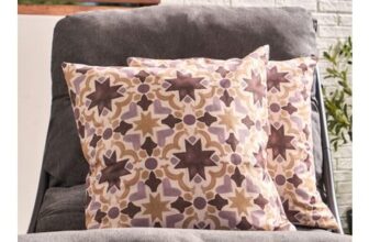 OHS Indoor/Outdoor Tile Print Cushion Covers Natural