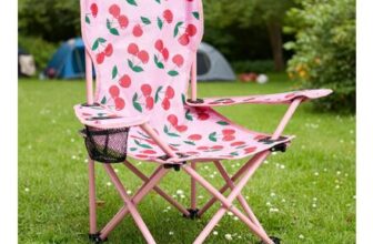 OHS Kids Cherry Print Foldable Camping Chair
