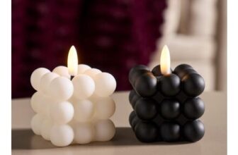 OHS LED Bubble Candles, Monochrome – 2 Pack