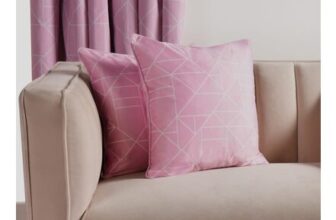 OHS Matte Velvet Geometric Print Cushion Covers – Blush