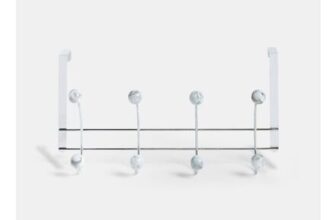OHS Metal Over Door Hooks – White Marble