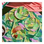 OHS Palm Print Green Picnic Plates
