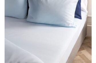 OHS Plain Dyed Fitted Sheet – Light Blue