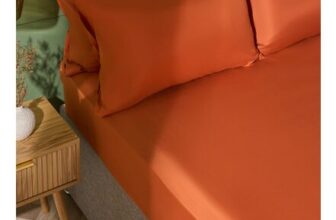 OHS Plain Dyed Fitted Sheet Rust