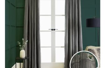 OHS Ribbed Fleece Thermal Curtains Grey