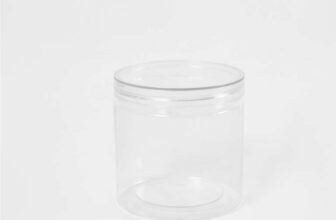 OHS Small Round Plastic Food Storage Jar – Clear