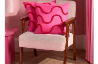 OHS Tufted Wave Cushion Covers – Hot Pink/Red